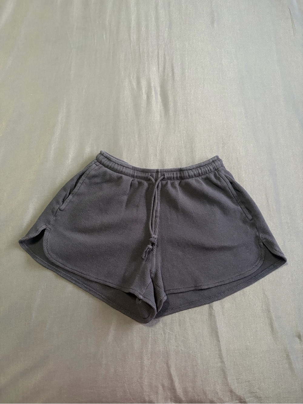 Brandy Melville navy blue waffle shorts.